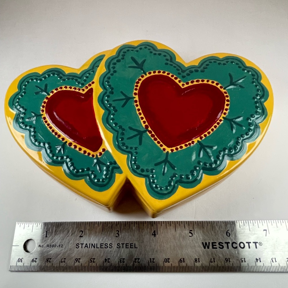Vintage 70s Ceramic Heart Trinket Dish - Picture 7 of 7